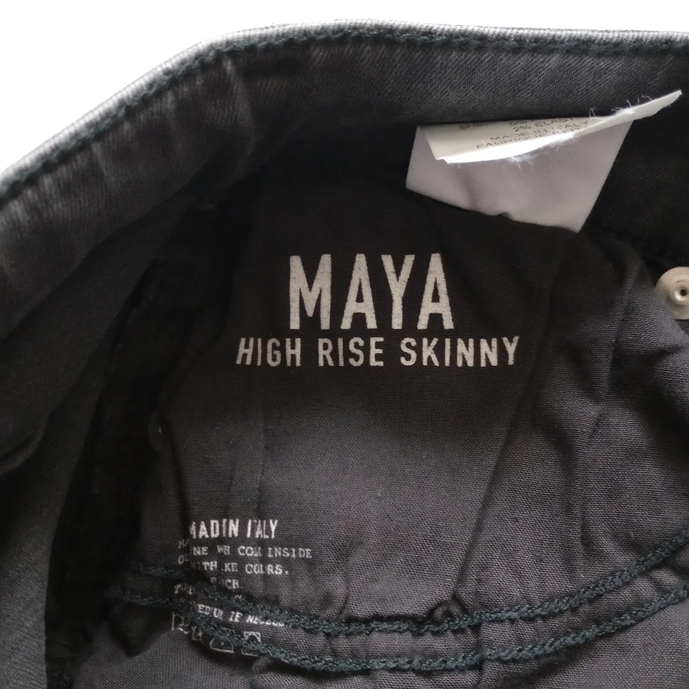 SER.O.YA▪️Maya High Rise Black Raw Hem Skinny Jean